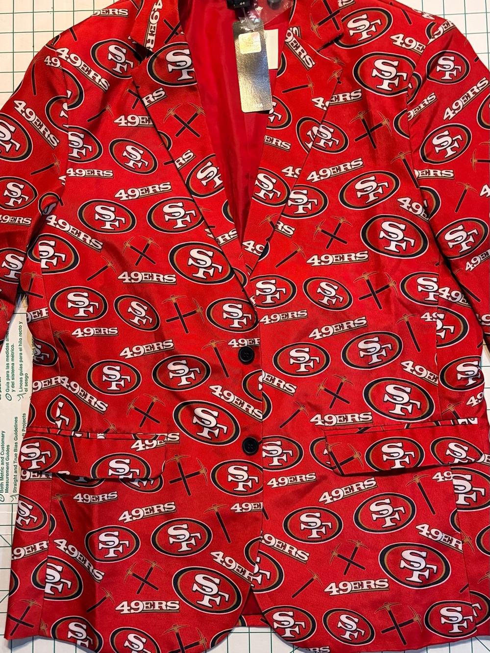 San Francisco 49ers Red Printed Blazer